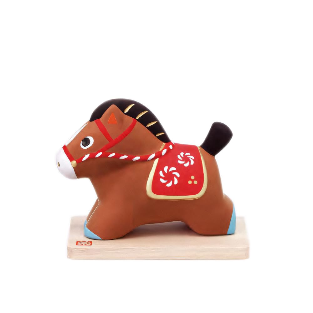 Yakushigama 2026 Zodiac Horse Ceramic Figurine Uma New Year Japan 2.6in
