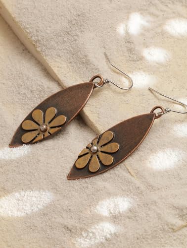 MINACHI Vintage Boho Rustic Flower Sunflower Dangle Drop Earrings Bohemian Summer Jewelry Gift for Women3