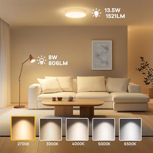 Linkind 8.2W E27 Energiesparlampe, ersetzt 60W Lampe, 2700K Warmweiß A60 Edison Birne, 220° Abstrahlwinkel, nicht Dimmbar… – Ansicht 3