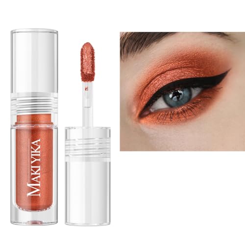 Brown Glitter Eyeshadow Liquid Coffee Glow Shimmer Eye Shadow for Women