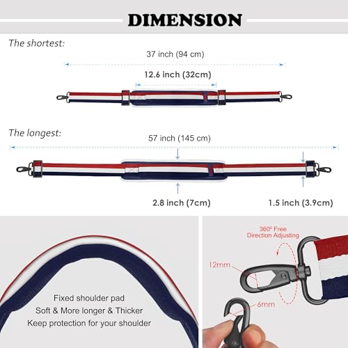 Image of ZINZ Bag Shoulder Strap, Padded Adjustable Shoulder Strap Replacement