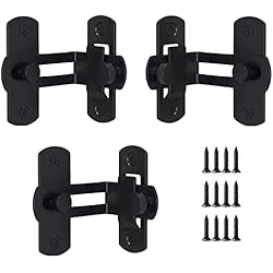 SUpoetry 3 Piezas Pestillo de 90 Grados, Puerta Corrediza En Ángulo Recto, Granero para Bloquear Cerradura, De Ventanas Corredizas para Puertas de Gabinetes, Puertas de Granero