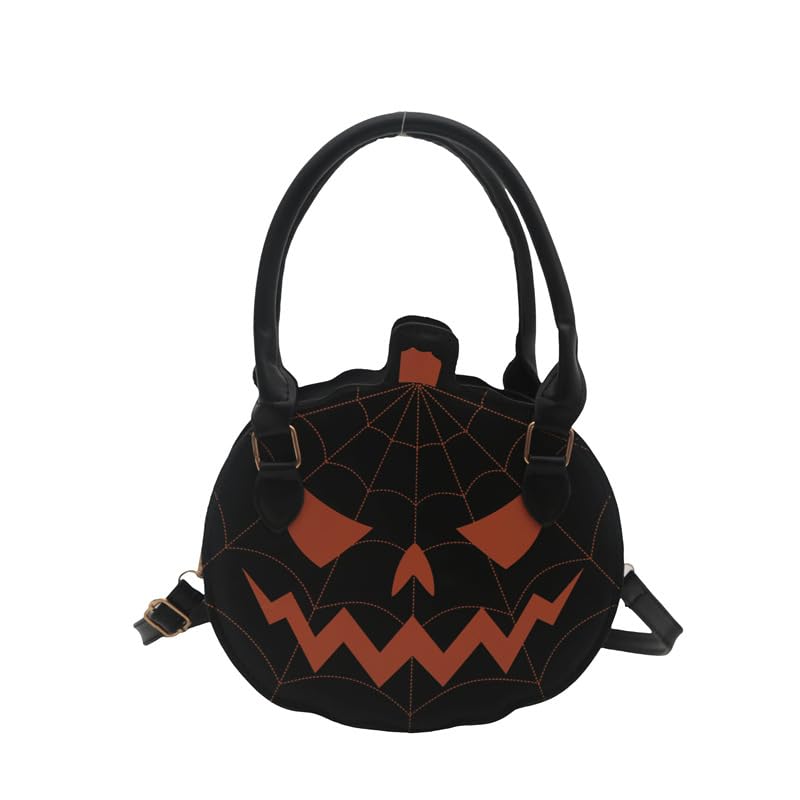 Halloween Purse Pumpkin Purse Crossbody Bag Novelty Devil Shoulder Bag PU Leather Halloween Pumpkin Crossbody Purse