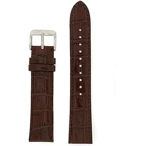 Seiko Genuine Textured Brown Leather Alligator Grain Cover