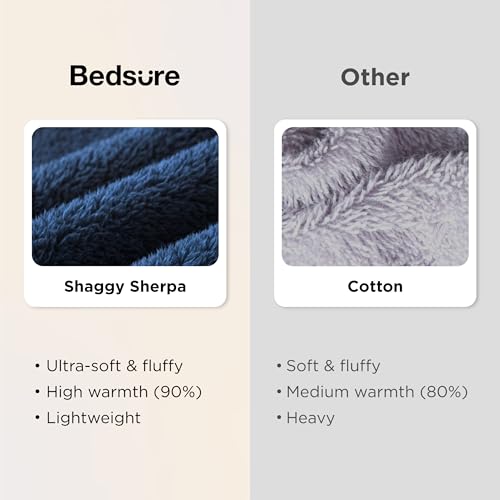Bedsure Wearable Blanket Hoodie Women - Fluffy Fleece Hoodie Blanket for Adults Men, Warm Hooded Blanket as Gifts for Her, Navy, XL