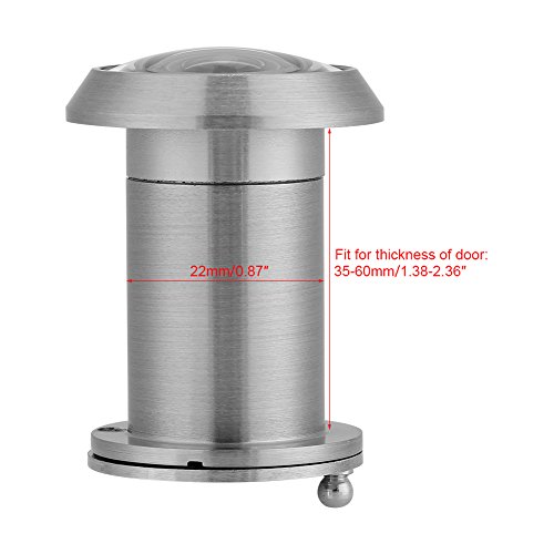 220 Degree Wide Angle Home Security Spy Hole Optical Glass Door Scope Viewer With Privacy Cover (Oro - View #3