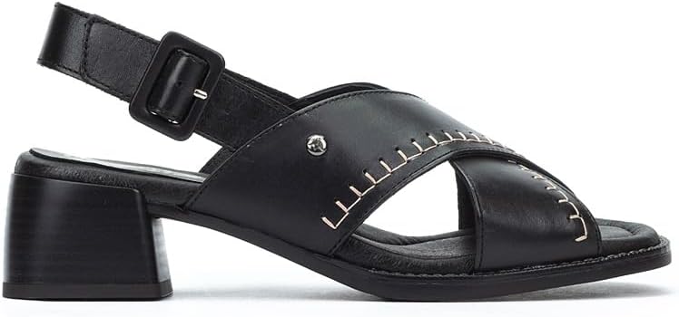 PIKOLINOS Heeled Sandals Leather Oliva for Woman