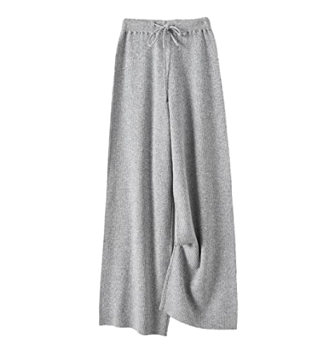 Pantalon ample 100% laine femme hiver legging large gris chaud taille XXL