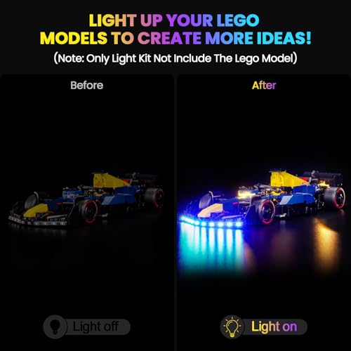 Image of Upgraded Led Light Kit Compatible with LEGO Oracle Red Bull Racing RB20 F1 Race Car Building Set, Lights Decoration Compatible with LEGO 77243 (Model Not Included)