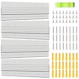 Luxiv - 4 pares de soportes de montaje de metal para marcos de fotos, herramienta de nivel (12 pulgadas)