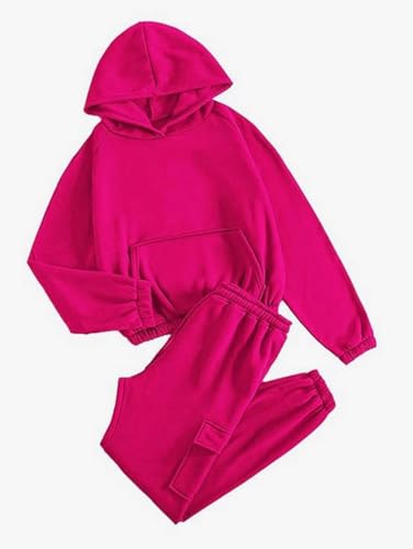 Image of KOTTY Women's Co-Ords Solid Sweatshirt With Sweatpant (Pink,L) KTTWINTERSET135L
