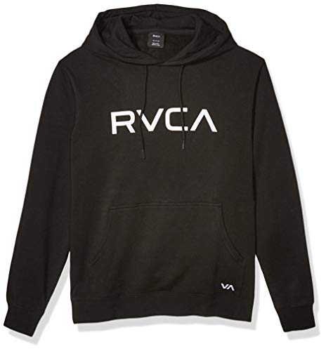 RVCA Men's Big Hooded Sweatshirt, Black, L