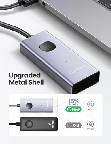 Image of VAYDEER Metal USB Mouse Jiggler, S4 Mouse Mover with ON /Off Switch,Simulate Movement to Prevent The Computer from Entering Sleep Mode,Plug-and-Play,Driver-Free