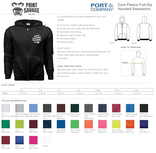 Anti Stoner Stoner Club Core Fleece Full-Zip Hooded Sweatshirt3