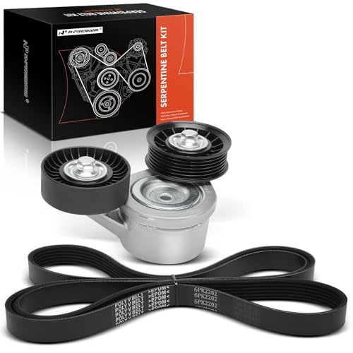 A-Premium Engine Serpentine Belt Drive Kit with Tensioner Compatible with Jeep WK2 Series Grand Cherokee 2004 4.7L, Grand Cherokee 2005-2006 3.7L 4.7L, XL Series Commander 2006 3.7L 4.7L