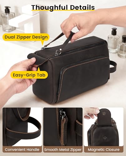 Vorspack Genuine Leather Toiletry Bag