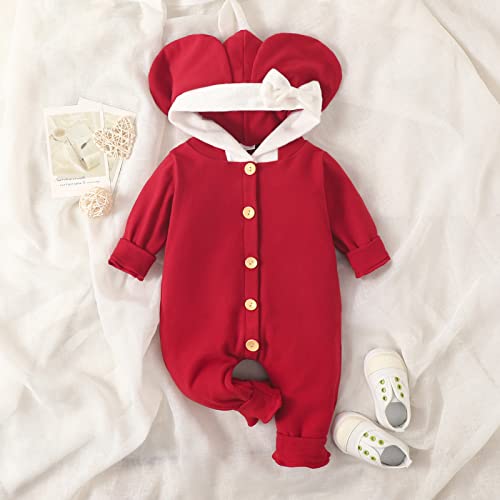 Romper Outfits Toddler Kids Infant Girls Boys Cute Soild Mangas Compridas Cartoon Orelha Com Capuz M