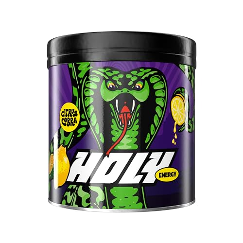 HOLY Energy 'Citrus Cobra' Focus Booster mit Zitrus & Kalamansi Geschmack - 50 Portionen mit NewCaff & Grüntee Extrakt - Energydrink in Pulverform - Vegan mit 100% natürlichen Fruchtaromen