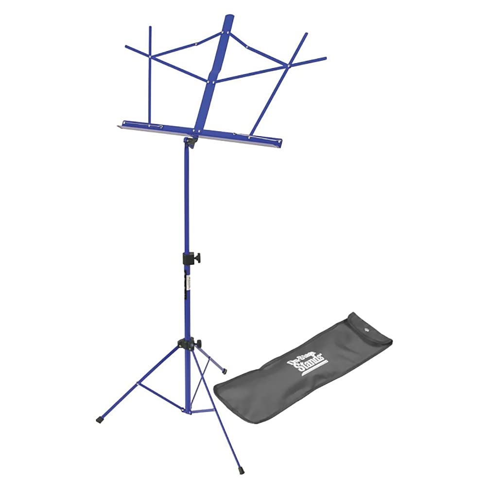 On-Stage SM7122DBB Compact Folding Sheet Music Stand with Bag, Dark Blue