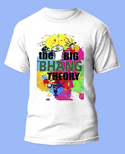 Image of Knitted Polycotton Fabric Regular Fit Men Boys Half Sleeve T-Shirt for Festival of Holi Style 23 White Size : Free