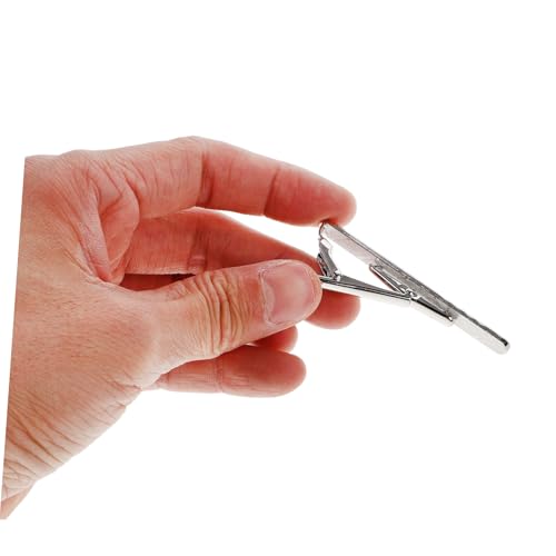 Clips de corbata para hombre Beaupretty azul amarillo plata 2