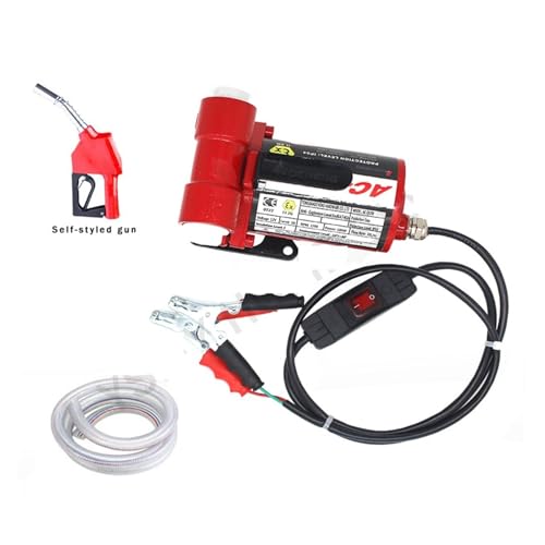 12V Elektryczna pompa do przenoszenia paliwa 30L / min Samo-Priming do benzynowego Kerosene Diesel Szybkie zaciskanie z metalowym wirnikiem Czysy silnik miedziany Ciecha bezpieczna obsługa dla ciągnik