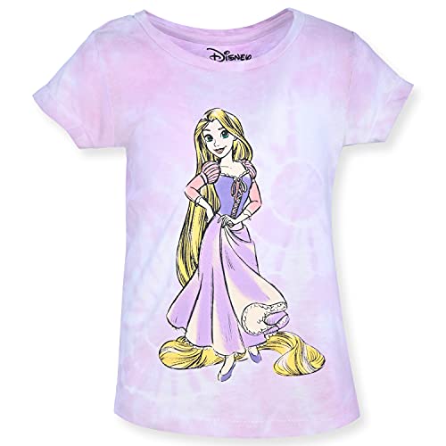 Disney Princess Ariel, Rapunzel And Belle Girls’ T-Shirt 3 Pack For Toddler And Little Kids – Purple/Blue/Pink #TOP2