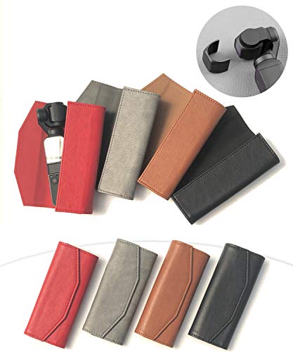 YAAAM スリム レザー ケース for DJI OSMO Pocket (レッド)