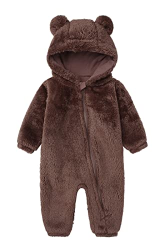 Image of baby fluffy costume furry bear onesie baby fuzzy teddy bear outfit baby newborn plush clothes