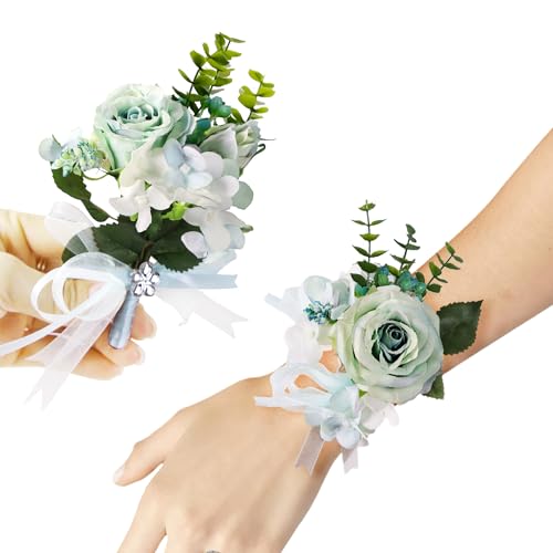 Shjenleifa Teal Corsage Set
