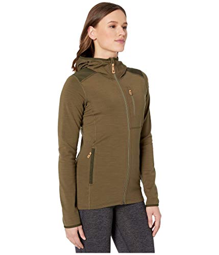Image of Fjallraven Keb Fleece Hoodie - Women's Laurel Green /Deep Forest 2X-Small