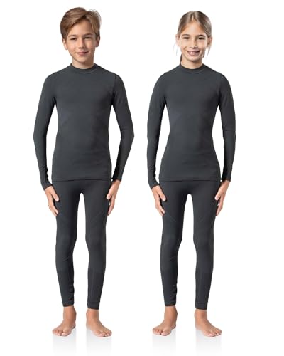 Risalti sous Vetement Thermique Enfant Energy – Ensemble Thermique Enfant, T-Shirt et Collant sans Coutures, sous Pull pour Ski, Foot, Vélo – Made in Italy