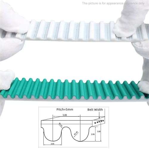 Courroie ouverte en PU HTD 5M de haute densité pour axe de 15mm