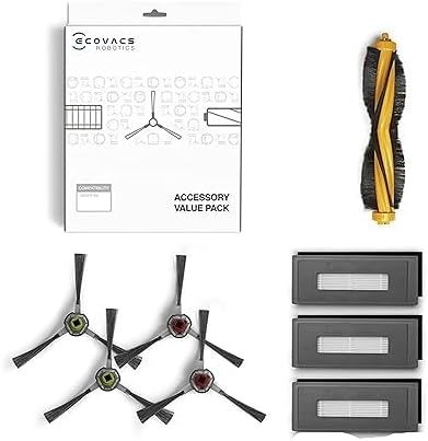 ECOVACS Original Accessory Kit for DEEBOT N10 (1 X Roller Brush, 4 X Side Brush & 3 X EPA Filter) | for Approx. 1 Year of Regular Usage. (Not Compatible to Any Other Model)