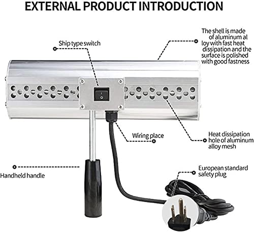 Infrared Paint Curing Lamp 1000W Handheld Infrared Paint Lamp Paint Dryer Paint Heating Curing Lamp Car Body Repair Tools #TOP3