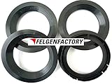  Felgenfactory SCHWARZ 4X Zentrierringe 76,0-57,1 kompatibel mit Audi Seat Skoda VW 76 0 auf 57 1