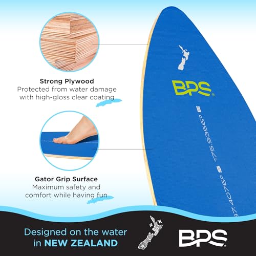 image for BPS 'Shaka' 30 Inch Skim Board - Epoxy Coated Wood Skimboard with EVA 