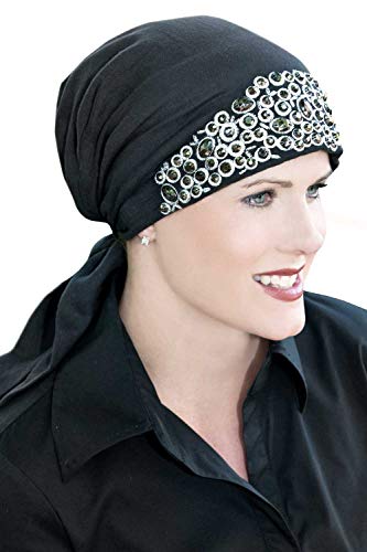 Embroidered Hand Sewn Beading - Easy to Tie (E-T-T) Scarf Cap