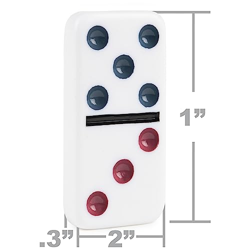 Cardinal Industries Mexican Train Domino Game in an Aluminum Case