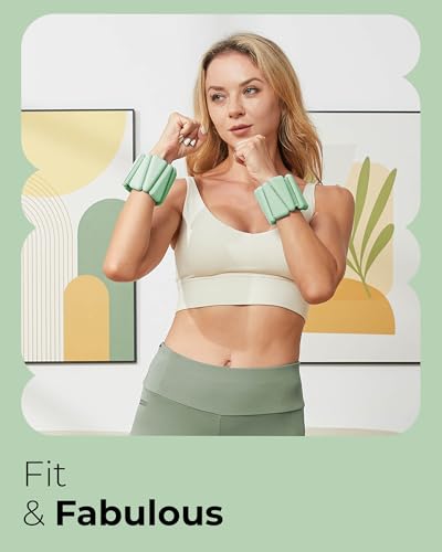 Image of Pilates Weight | Wrist & Ankle Weights for Women | Weighted Bangles | 1LB / 2LB Each (Set of 2)