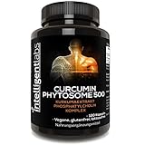 Intelligent Labs 500MG Meriva Curcumin Phytosome, 2900% besser absorbiert als gewöhnliches Kurkuma Curcumin 100% Soja frei, 120 Kapseln pro Flasche, Kurkuma Curcumin Phytosom Komplex