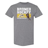 UGP Campus Apparel AS1254 - Western Michigan Broncos Retro Ice Hockey T-Shirt - Large - Graphite HTR