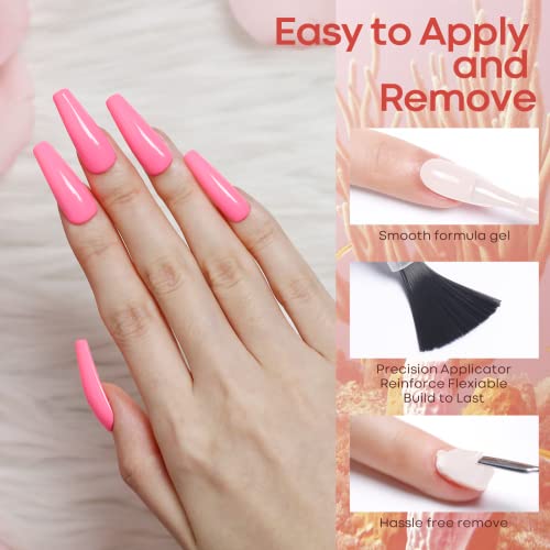 Image of modelones Gel Nail Polish Set - 6 Colors Neon Bright Gel Polish Kit 2024 Summer Pink Neon Yellow Orange Nail Polish Gel Sage Green Blue Gel Nail Kit Soak Off LED Rainbow Festival Gifts for Girls Women