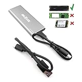 NVMe - Carcasa USB 3.1 tipo C M.2 NVMe - Compatible con NVMe M.2 M PCIe con factor de forma 2280 (22 x 80), 2260 (22 x 60), 2242 (22 x 42), 2230 (22 x 30) por ejemplo: Samsung 950 Pro, PM951, PM951, PM951, 981, SM. 961, 960 EVO, 960 Pro 970 EVO, 970 Pro, WD Black, ADATA XPG, Intel Optane 600P, 760P, 900P, Toshiba OCZ RC100, Patriot, SK Hynix, Kingston Z370 y también como medio de almacenamiento externo para Sony Playstation 5 PS5 y Xbox. X