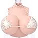 HEYANP Soft Pettorale in Silicone E Cup Silicone Morbido Realistico Seno Falso per Uomini e Donne, Avorio
