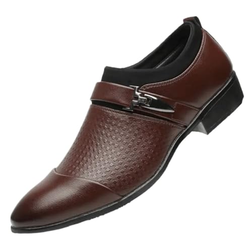 Men's Slip-on Oxford Dress Shoes, Elegant Formal Loafers for Wedding, Office & Work, Fashion Modern Men’s Dress Shoes, Comfortable Prom Shoes