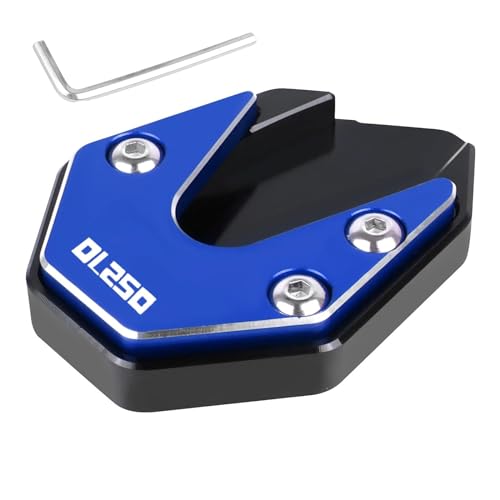 tänder-Verbreiterung Motorrad-Seitenständer-Pad Für Suzuki GW250 GSX250R GSX 250R 2021–2023 DL250. Ständer-Stützplatte, Fuß-Seitenständer, Vergrößerungs-Verlängerungspad(BLAU)