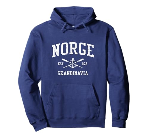 Norge Vintage Crossed Oars & �{�[�g �A���J�[ �X�|�[�c �p�[�J�[