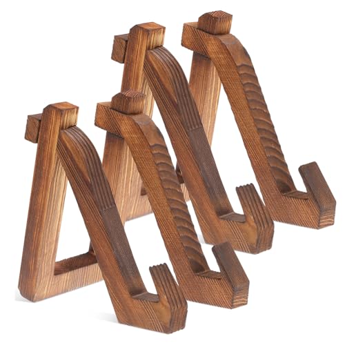 Unomor Set of 2 Wooden Stands for Display Book Holder Stable Easy to Use for Brochures Menus Albums