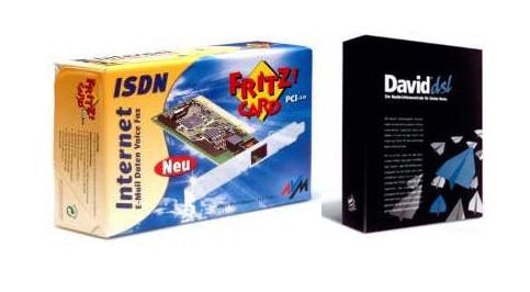 Preisvergleich Produktbild Bundle AVM Fritz Card+David DSL Start License 5user W32